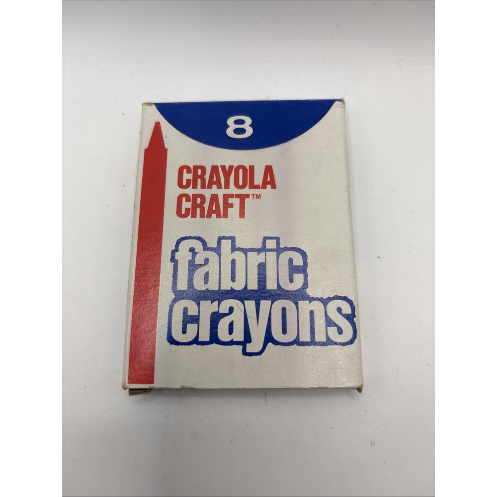 Vtg Binney & Smith Crayola Craft Fabric Crayons No. 5008 Made in USA 8ct‎ Used